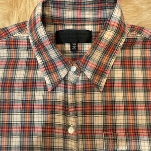 Nili Lotan NL Voile Plaid Blouse XS Cotton Lightweight EU